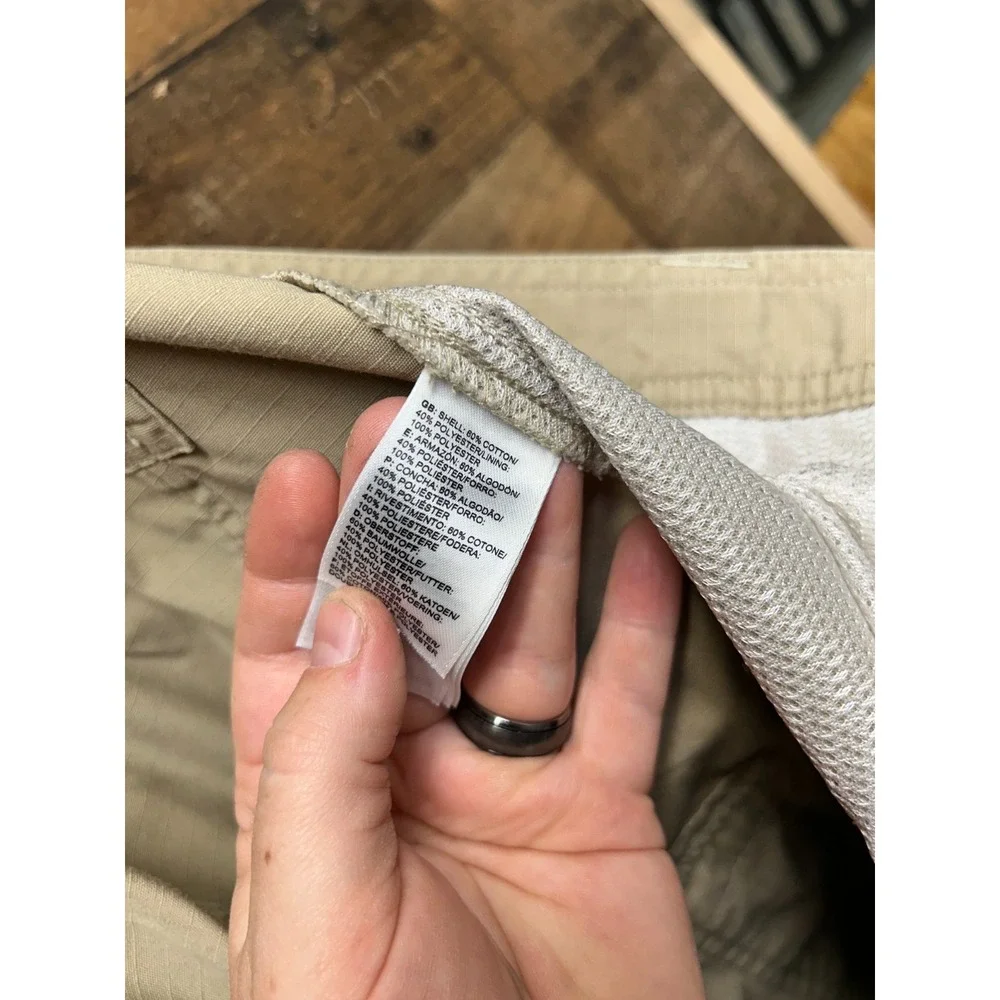 The North Face Cargo Shorts‎ Mens Size 38 Beige Utility Ripstop Outdoor Hiking